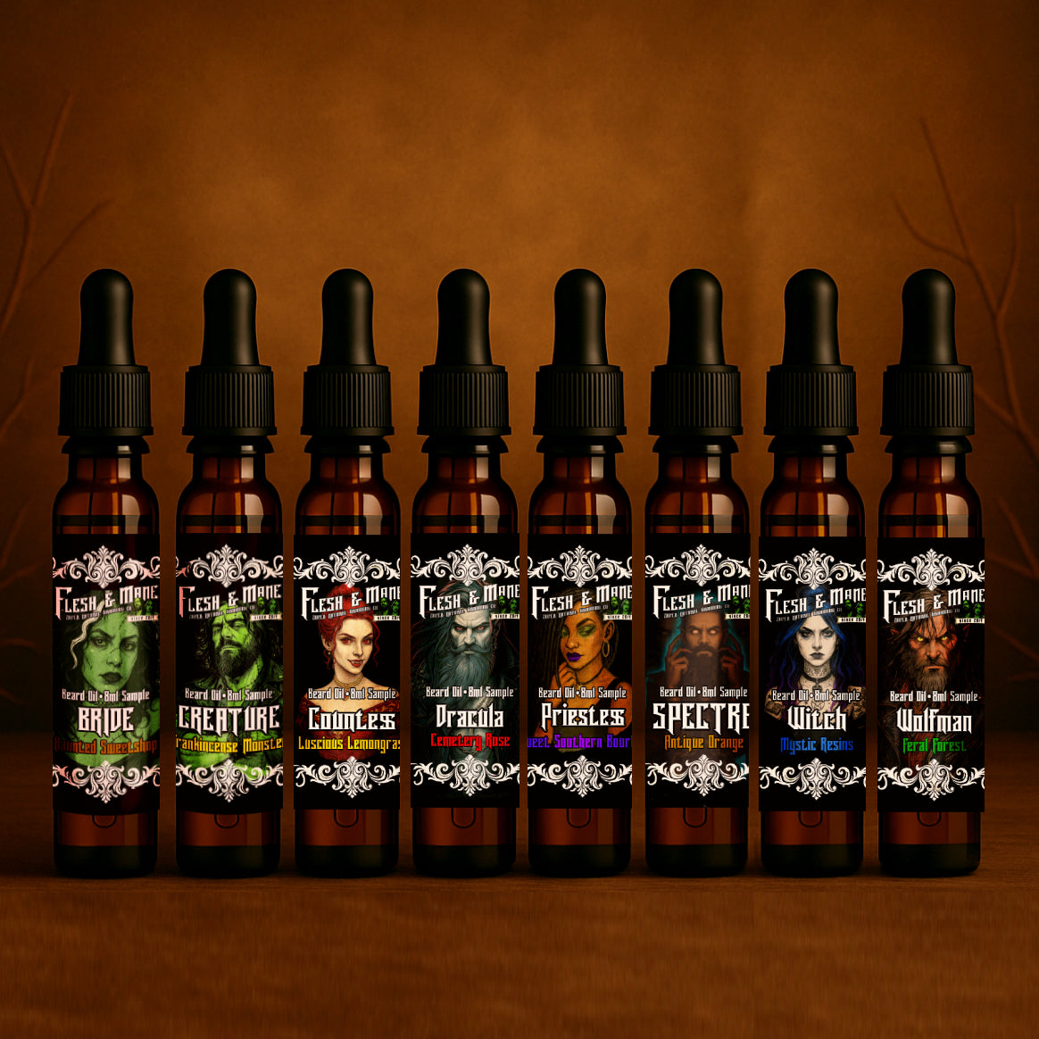 Beard Oil Sample Pack - Variety Flesh & Mane Beard Oil Sample Pack - Variety Flesh & Mane
